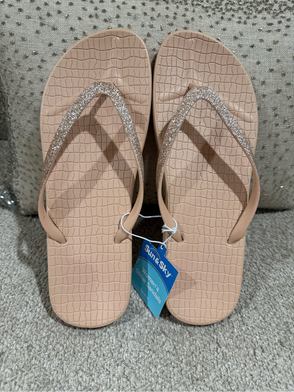 Women's Glitter Flip Flops